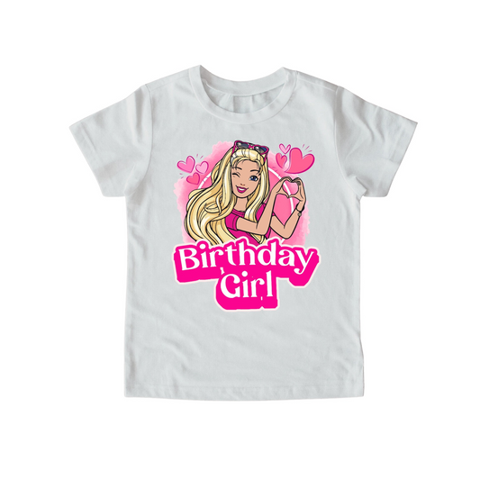 Baby Girls Birthday Girl Doll Short Sleeve Tee Tops Preorder(moq 5)