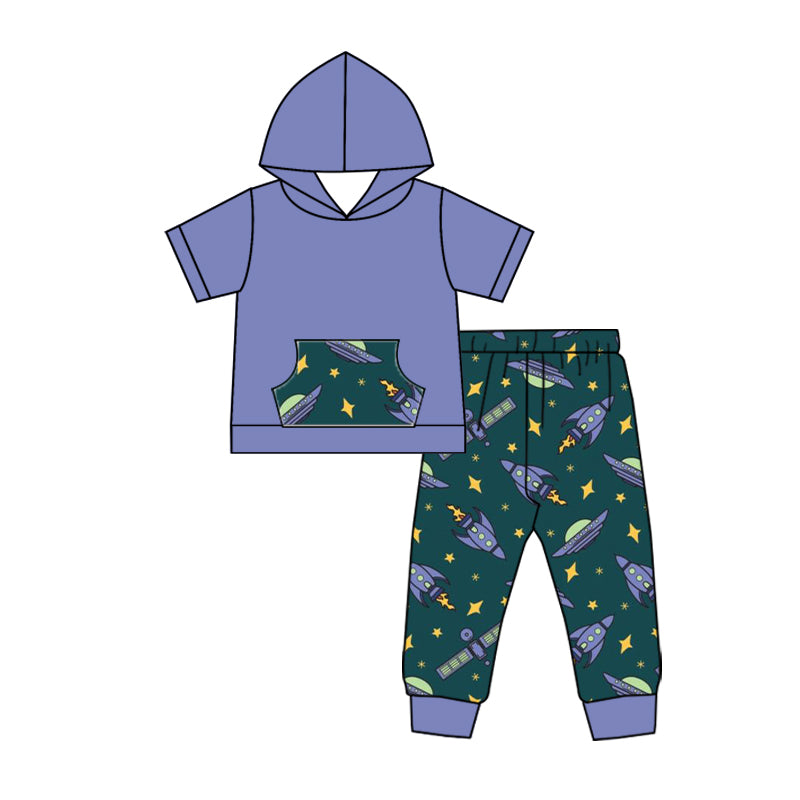 Baby Boys Hood Top Space Pants Sets preorder(MOQ 5)