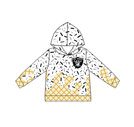 Preorder (moq 5)Baby Girls Team Vegas Hooded Pullovers Tops