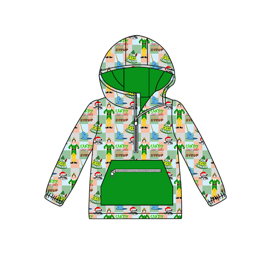 Baby Boys Christmas Shelf Candy Hooded Tops Preorder(moq 5)