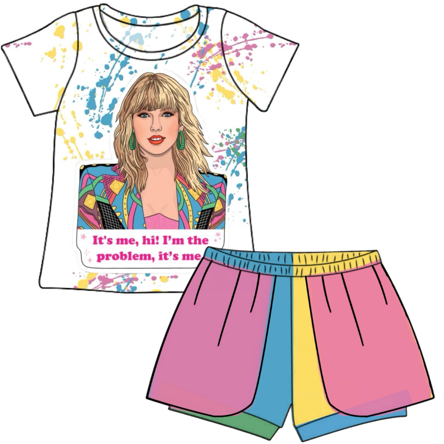 Baby Girls Singer Shirt Shorts Summer Clothes Sets preorder (moq 5)