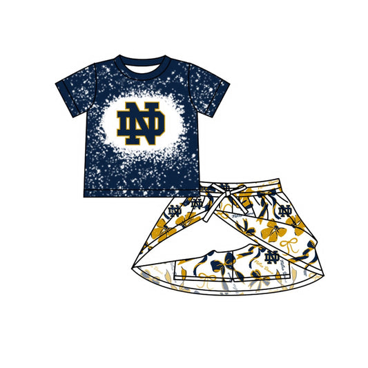 Preorder (moq 5)Baby Girls ND skort Team Sleeveless Top Skort Sets