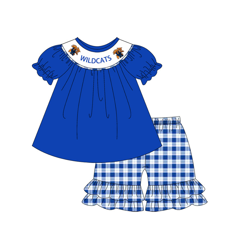Preorder (moq 5)Baby Girls UK Team Tunic Top Ruffle Shorts Clothes Sets