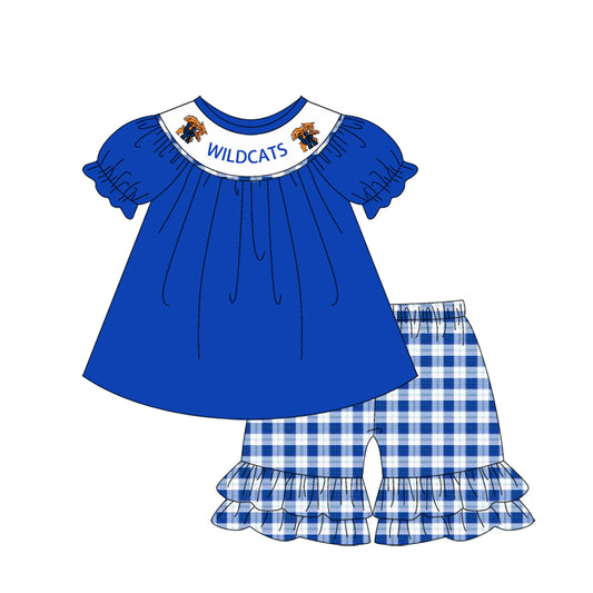 Preorder (moq 5)Baby Girls UK Team Tunic Top Ruffle Shorts Clothes Sets