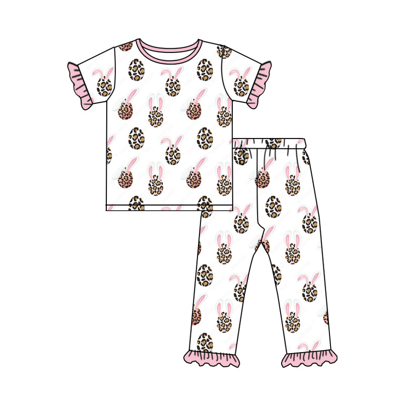 Baby Girls Easter Eggs Ears Top Pants Pajamas Kids Clothing Sets preorder(MOQ 5)