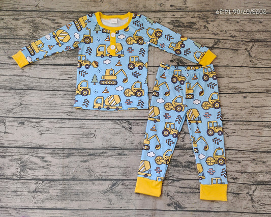 Baby Boys Construction Pajamas Clothing Sets