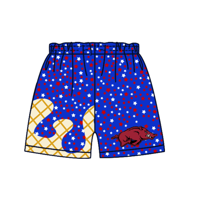 Preorder moq 5 Baby Boys Stars Arkansas Team Shorts Bottom