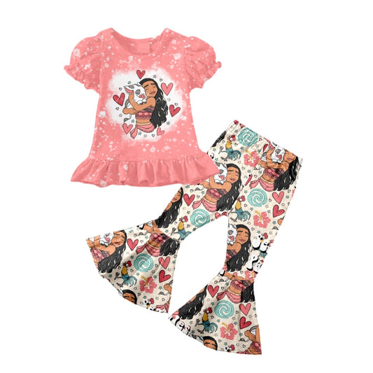 Baby Girls Princess Pink Bell Pants Clothes Sets preorder(moq 5)