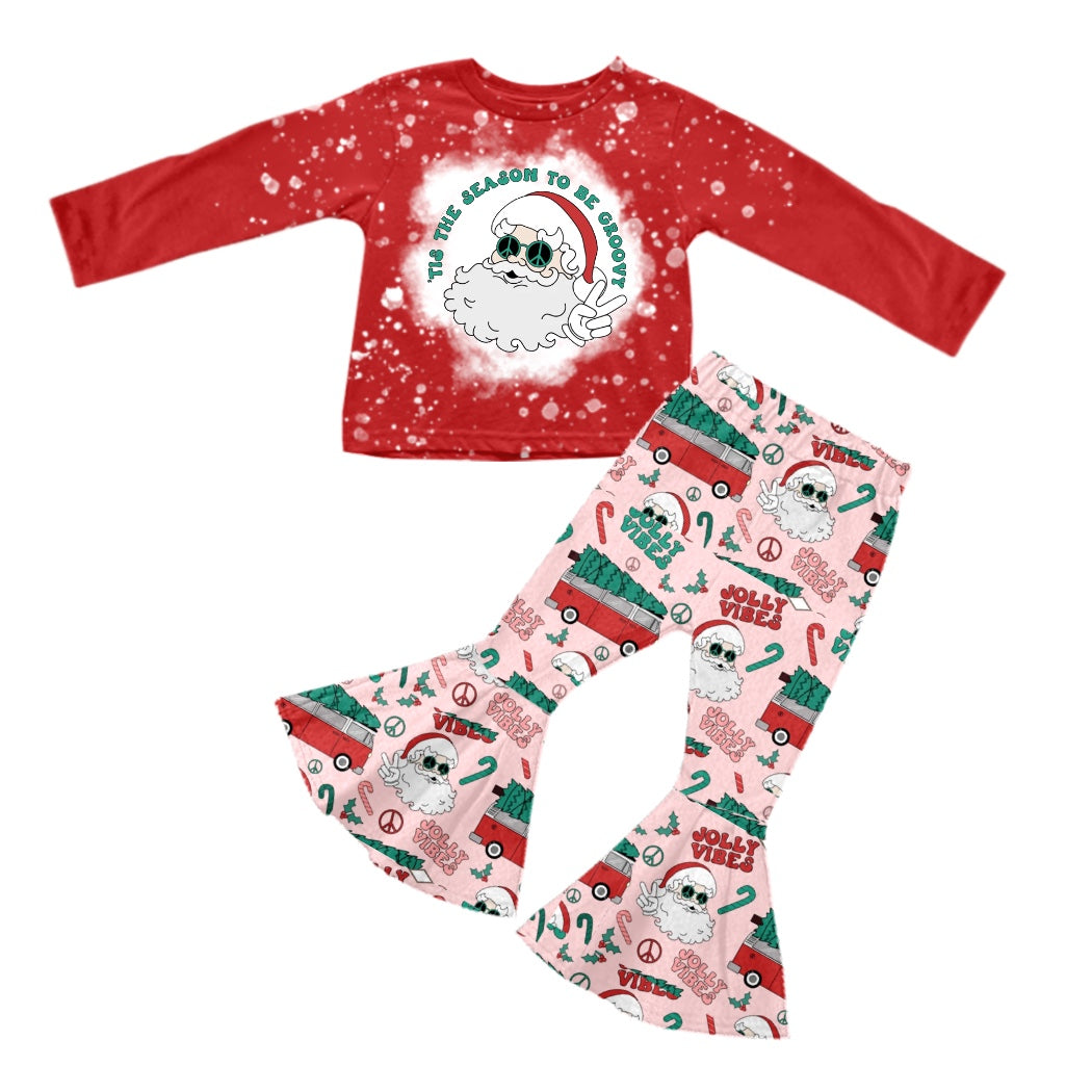 Baby Girls Christmas Santa Pants Clothing Sets preorder(moq 5)