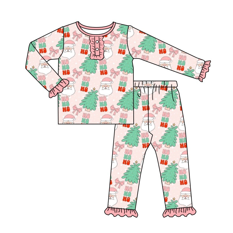 Baby Girls Christmas Tree Pajamas Clothing Sets preorder(moq 5)