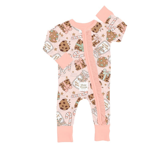 Baby Girls Cookie Cake Christmas Zip Rompers preorder(moq 5)