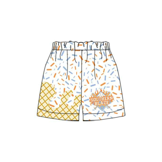 Preorder(moq 5) Baby Boys Southern Blaze Drip Team Shorts Bottom