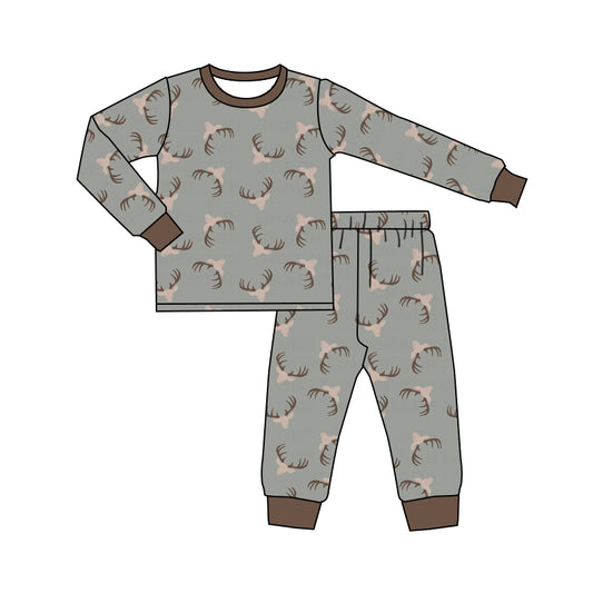 Baby Boys Deer Head Pajamas Clothing Sets preorder(moq 5)