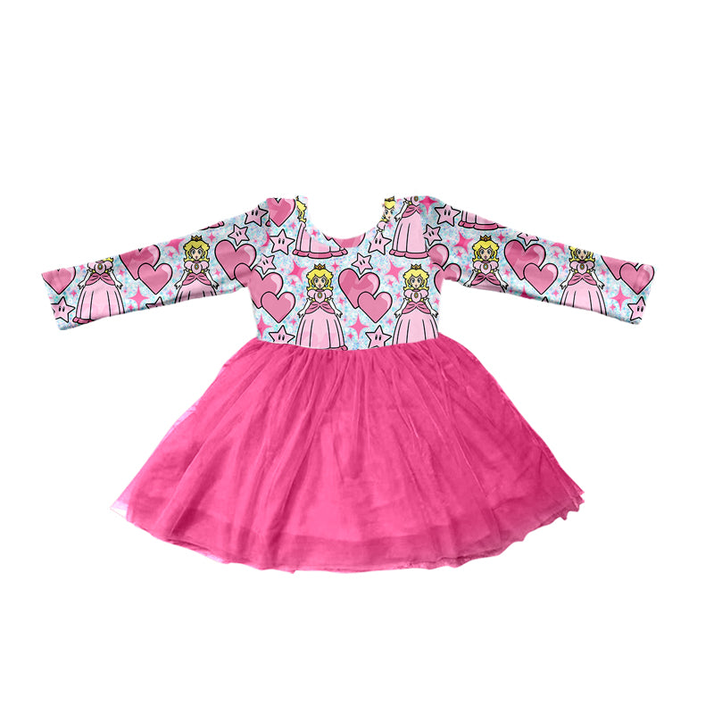 Baby Girls Long Sleeve Peach Pink Tutu Dresses preorder(moq 5)