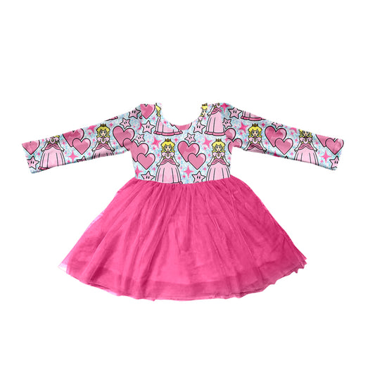 Baby Girls Long Sleeve Peach Pink Tutu Dresses preorder(moq 5)