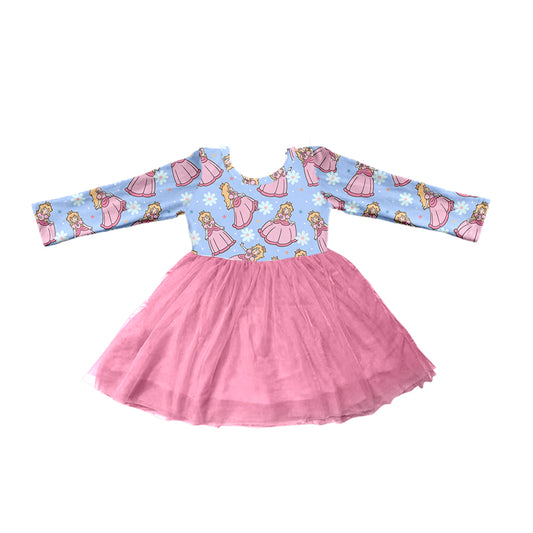 Baby Girls Long Sleeve Peaches Tutu Dresses preorder(moq 5)