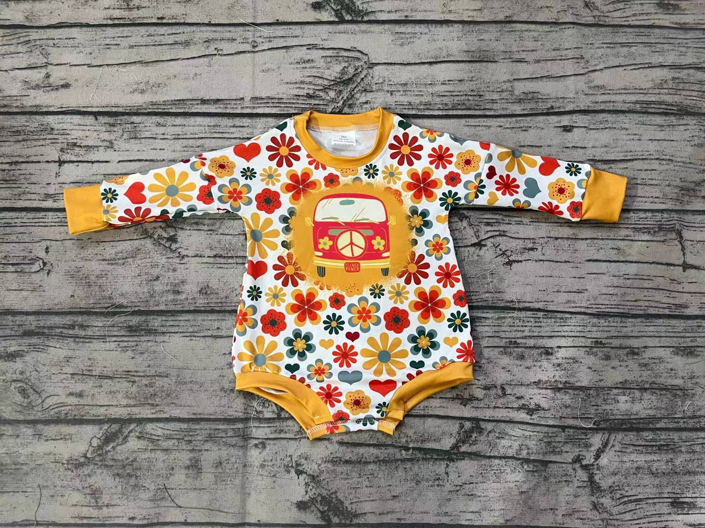 Baby Girls Flowers Bus Rompers