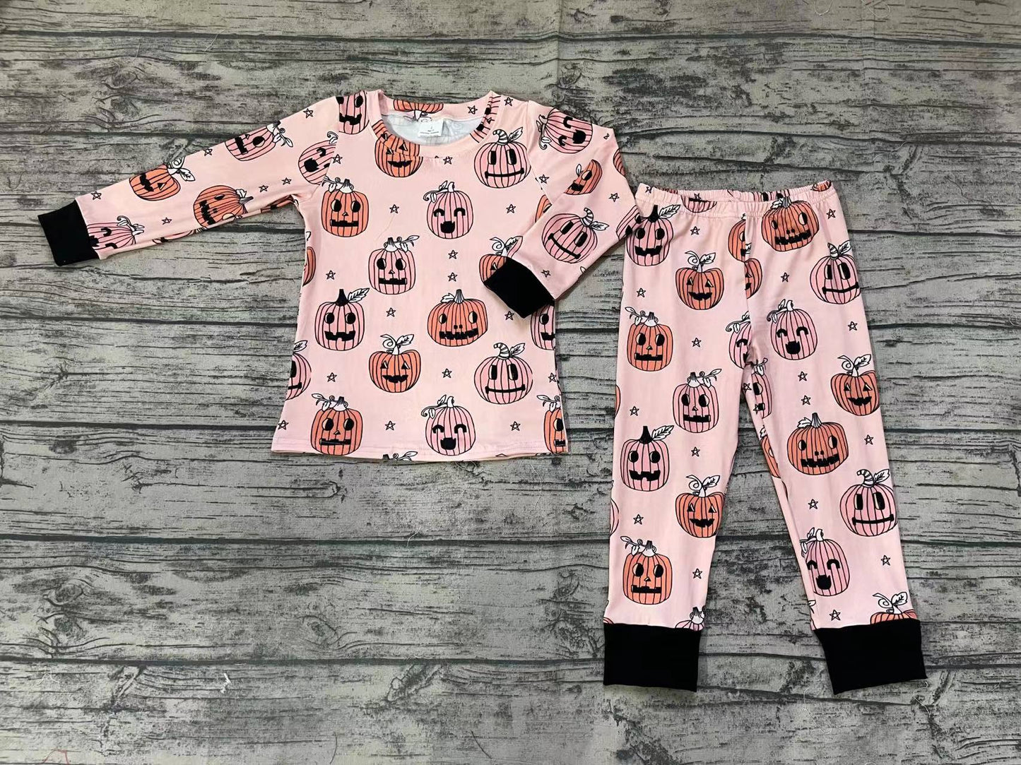 Baby Kids Fall Pumpkin Pajamas Clothes Sets