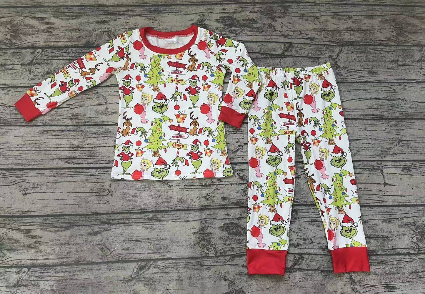 Baby Boys Christmas Frog Pants Pajamas Clothing Sets