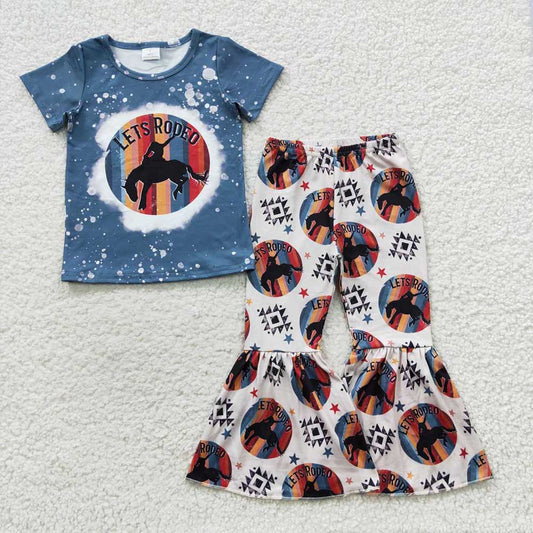 Baby Girls Let's Rodeo Sibling Boys Western Pants Clothes Sets