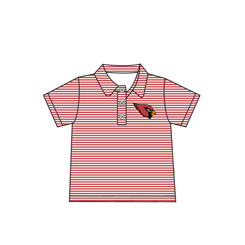 Preorder(moq 5) Baby Boys Red Cardinals Short Sleeve Tee Pullovers Shirts Tops
