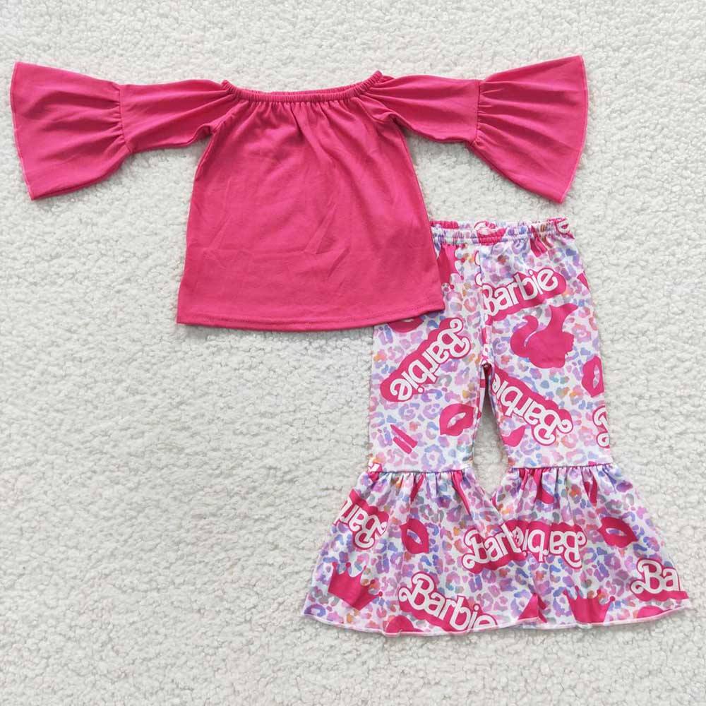 Baby Girls Pink Doll Bell Pants Clothes Sets