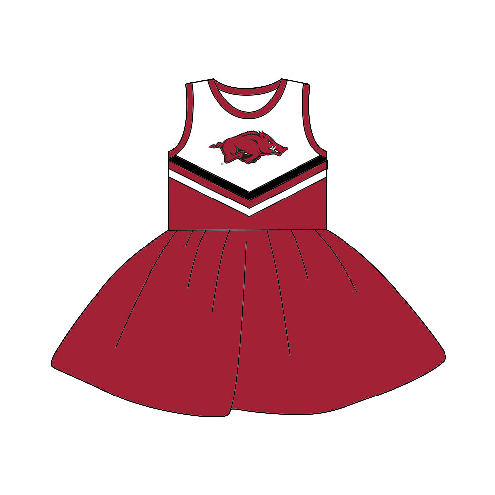 Baby Girls Team Sleeveless 1 A-Line Dresses preorder(moq 5)