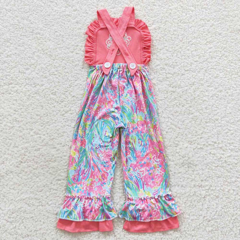 Baby Girls Santa Bell Bottom Jumpsuits Overall