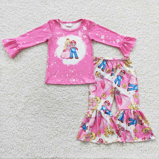 Baby Girls Game Pink Shirt Bell Pants Outfits Clothing Sets
