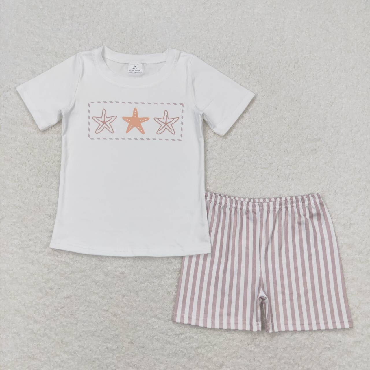 Baby Girls Boys Sibling Star Fish Stripes Dresses Sets