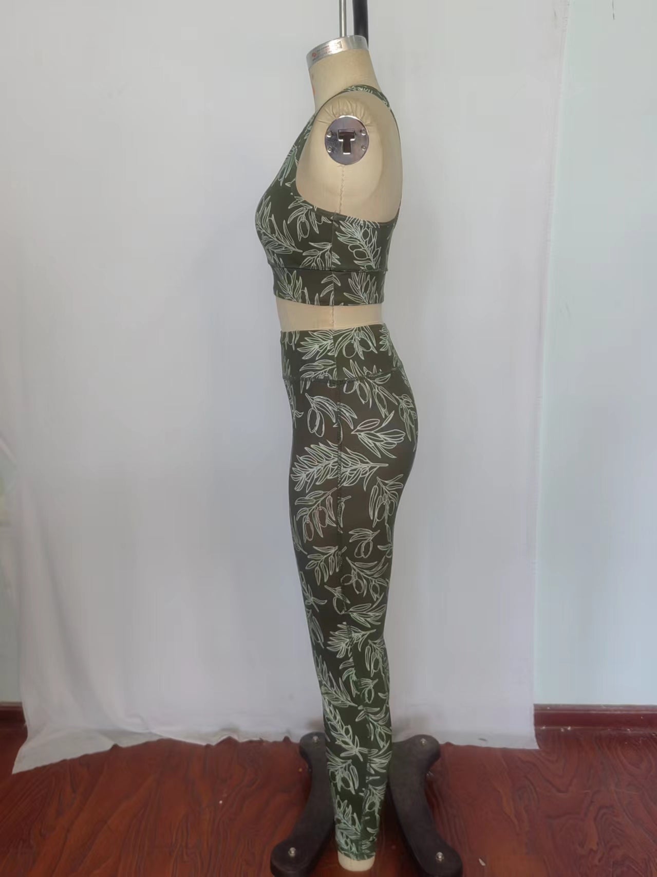 Adult Women Leaves Vest Top Pants Yogo Sports Clothes Sets Preorder