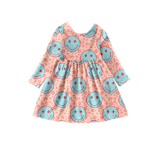 Smile Stars Baby Girls Children A-Line Dresses preorder(moq 5)