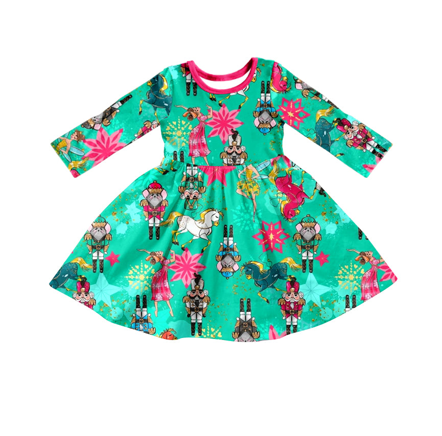 Christmas Soldier Baby Girls Children Twirl Dresses preorder(moq 5)