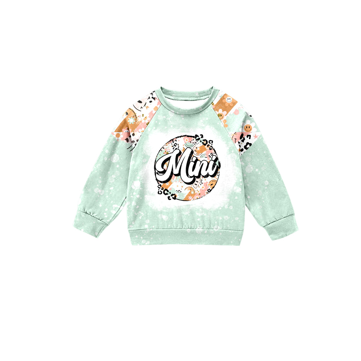 Mini Flowers Baby Girls Long Sleeve Raglan Shirt Tops preorder(moq 5)