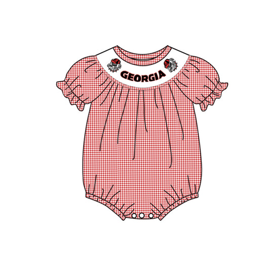 Baby Girls Geogia Short Sleeve Team Rompers preorder(moq 5)