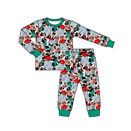 Baby Boys Hoho Christmas Santa Pajamas Clothes preorder(moq 5)