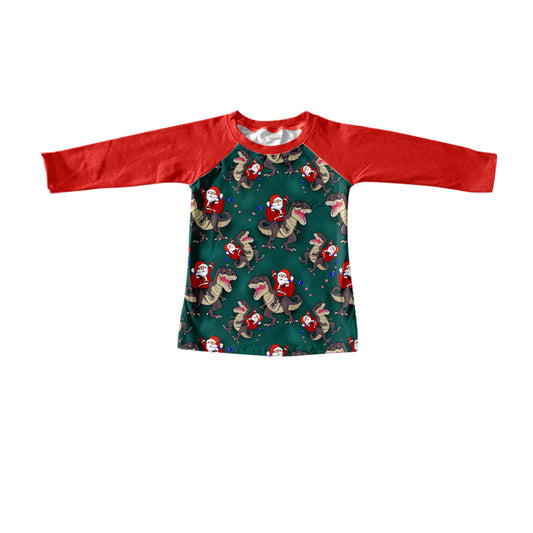 Christmas Baby Kids Santa Long Sleeve Shirt Tops preorder(moq 5)