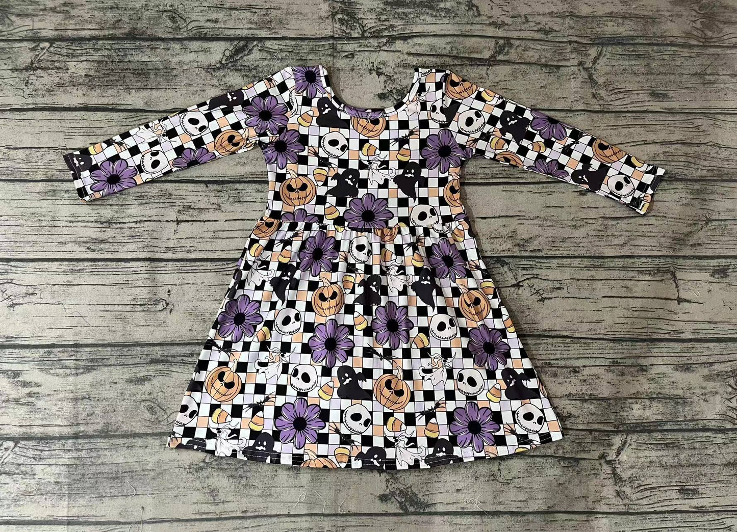 Baby Girls Halloween Flowers Knee Length Dresses