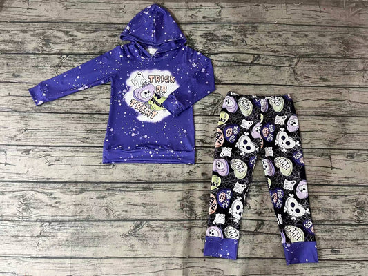 Baby Girls Boys Hooded Halloween Ghost Pants Clothes Sets