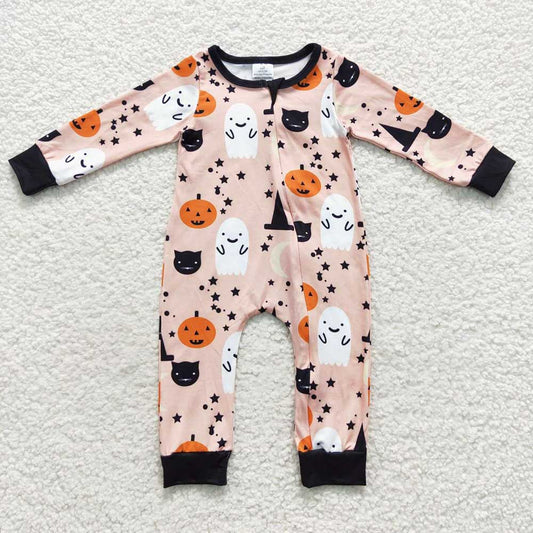 Baby Boys Halloween Ghost Pumpkin Rompers