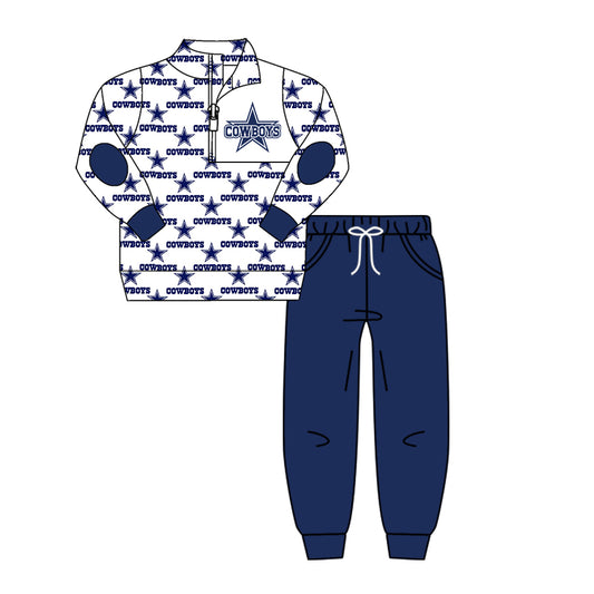 Baby Boys Cowboys Football Top Pants Clothes Sets preorder(moq 5)