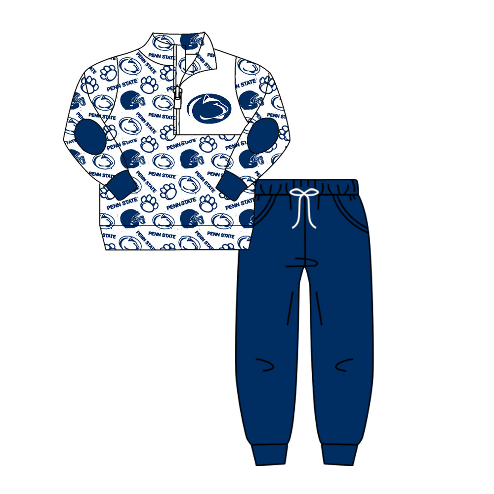 Baby Boys Navy Football Top Pants Clothes Sets preorder(moq 5)