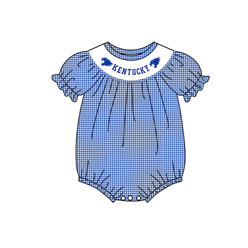 Baby Girls Kentucky Short Sleeve Team Summer Rompers preorder(moq 5)