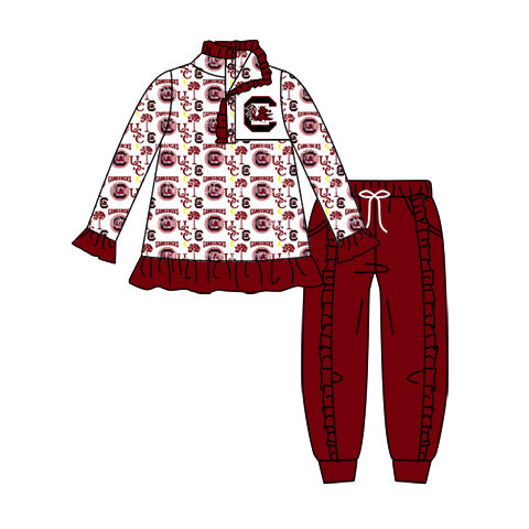 Baby Girls Red Bird Team Top Pants Clothes Sets preorder(moq 5)