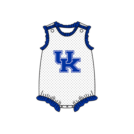 Baby Girls UK Team Ruffle Sleeveless Rompers preorder(moq 5)