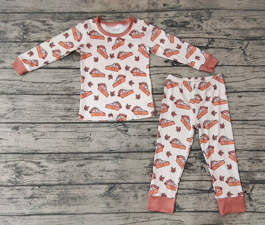 Baby Girls Thanksgiving Fall Pie Pajamas Clothes Sets