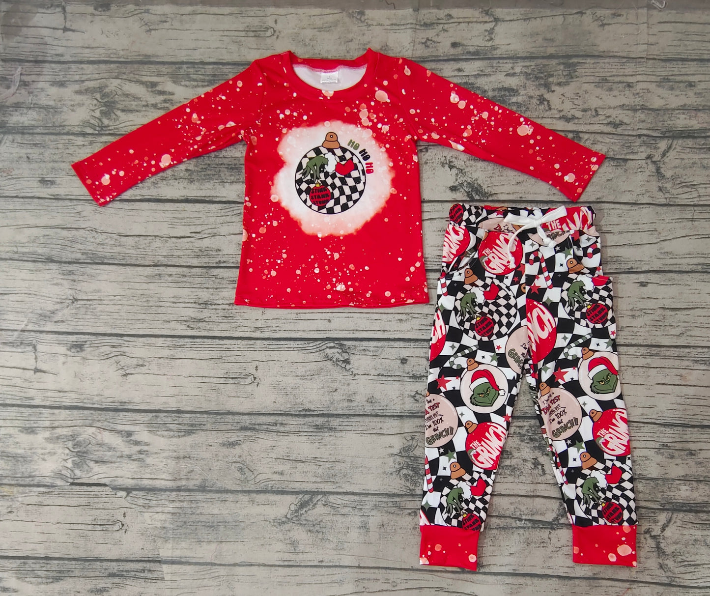 Baby Boys Christmas Red Ball Pants Clothes Sets