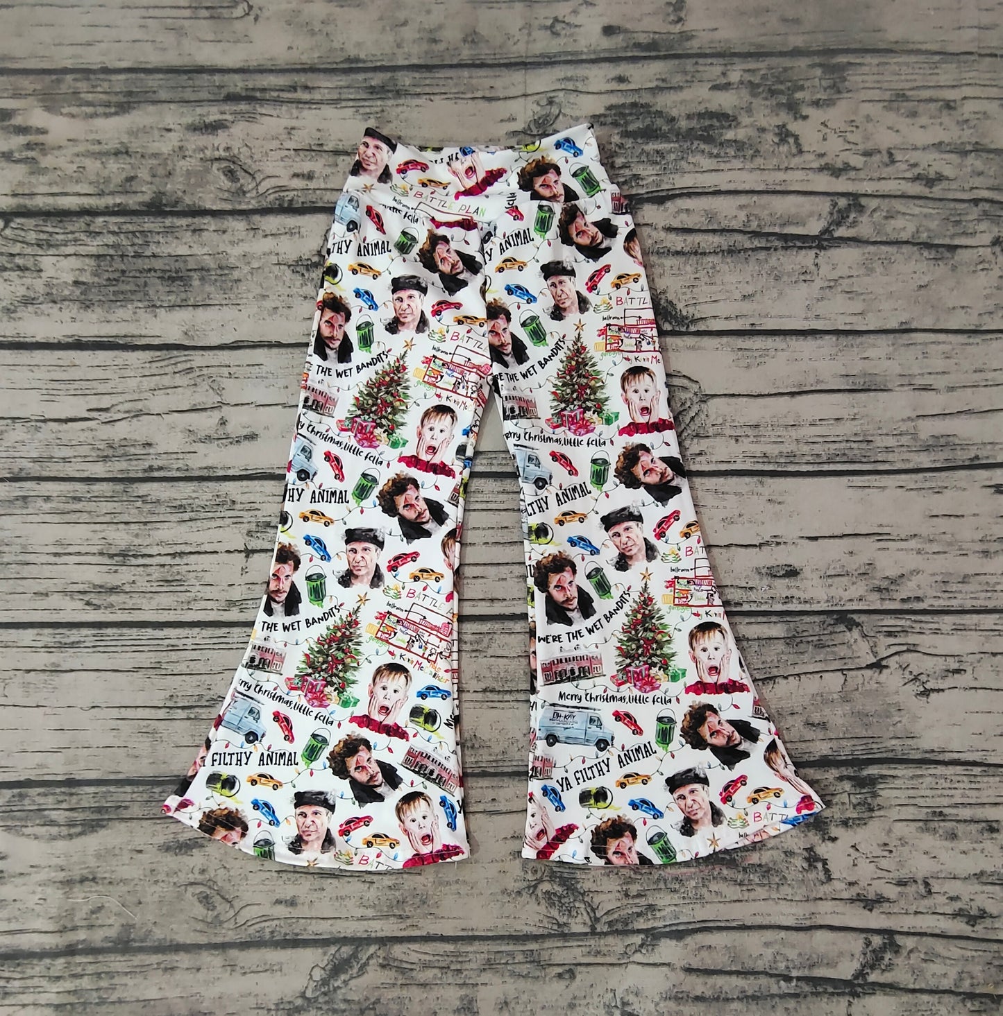 Baby Girls Christmas Cartoon High Waist Bell Pants