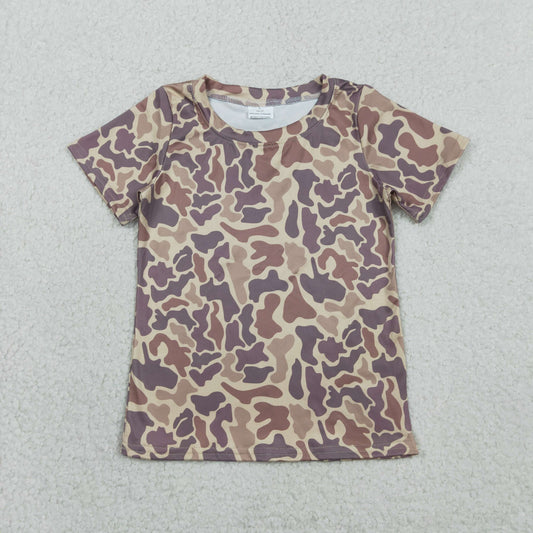 Baby Boys Short Sleeve Southern Khaki Camo T-shirts Top