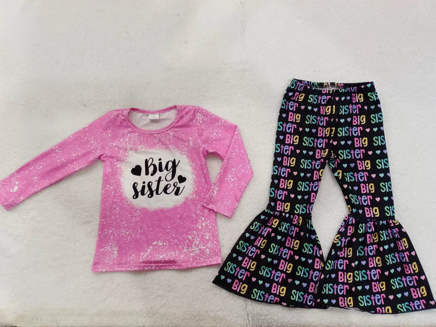 Baby Girls Big Sister Top Bell Pants Sets preorder(moq 5)